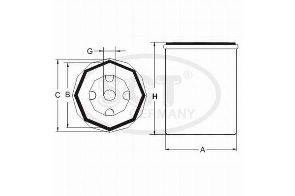 SCT GERMANY kuro filtras ST 357